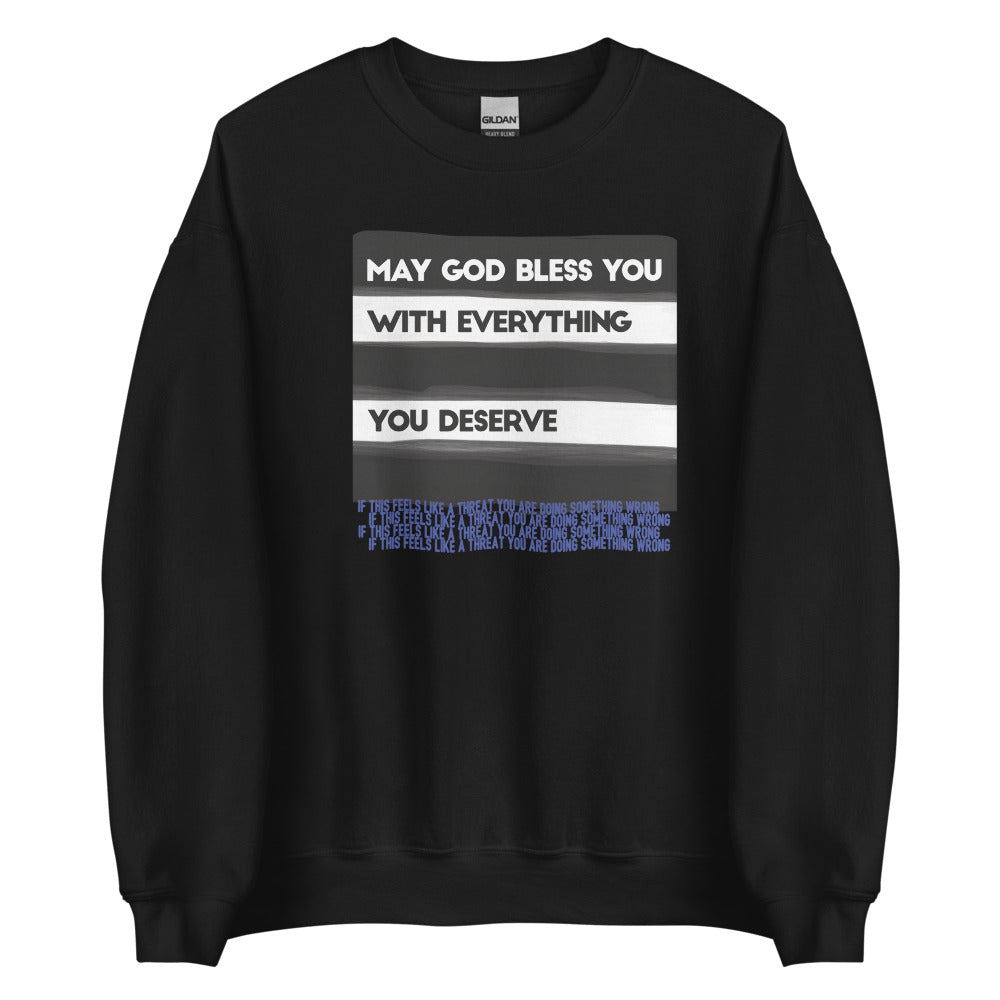 May God Bless You - BW&Blue - Unisex Sweatshirt