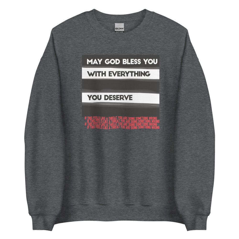 May God Bless You - BW&Red - Unisex Sweatshirt