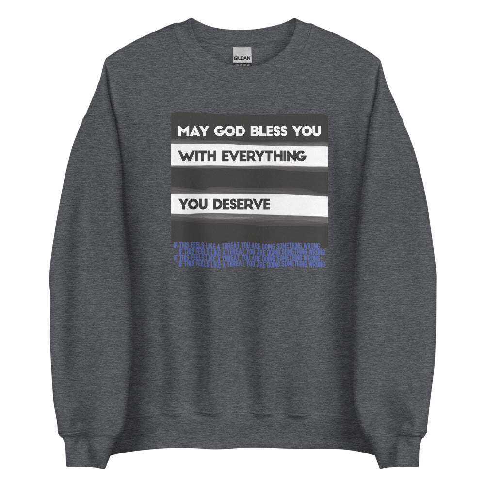 May God Bless You - BW&Blue - Unisex Sweatshirt