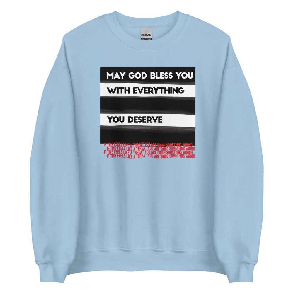 May God Bless You - BW&Red - Unisex Sweatshirt