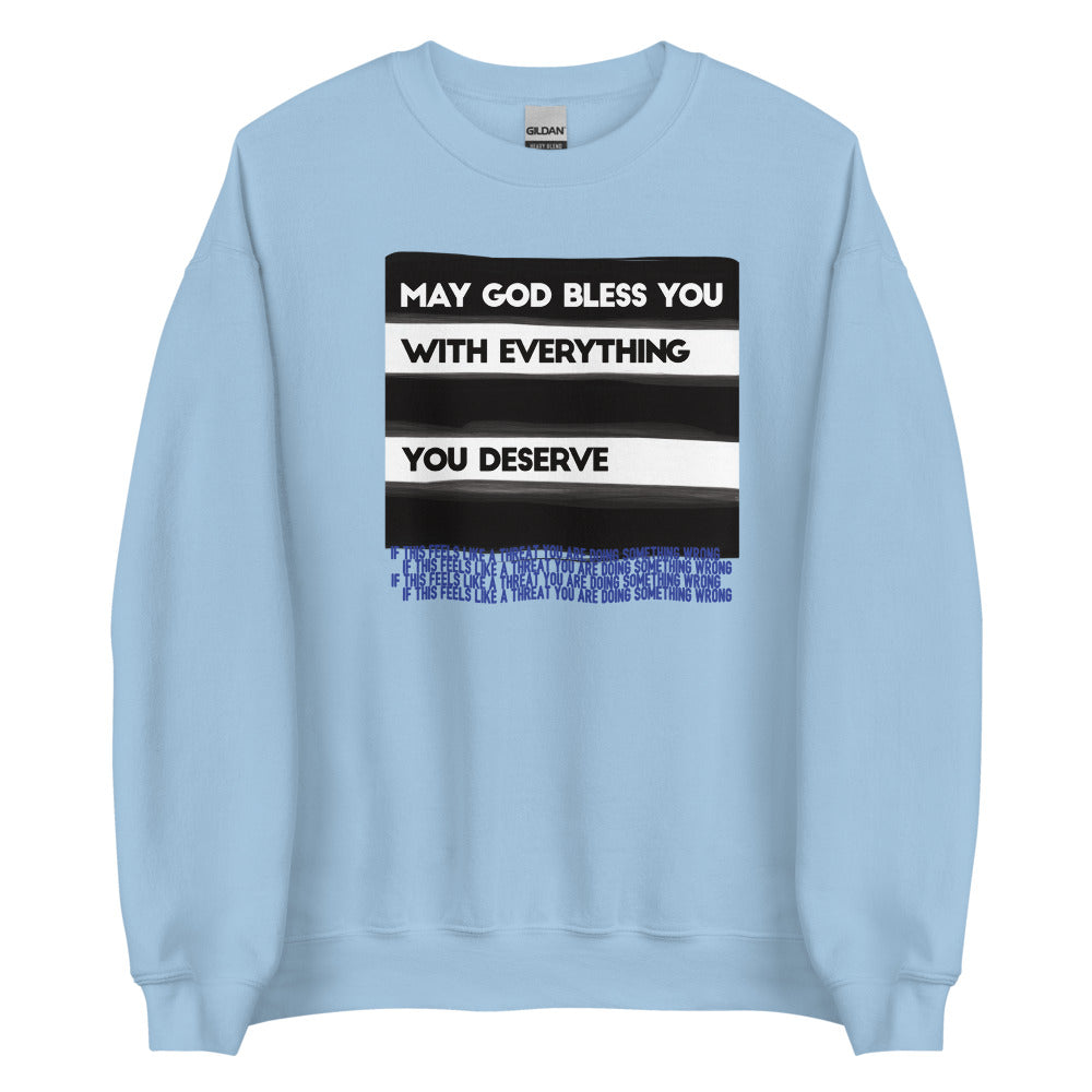 May God Bless You - BW&Blue - Unisex Sweatshirt