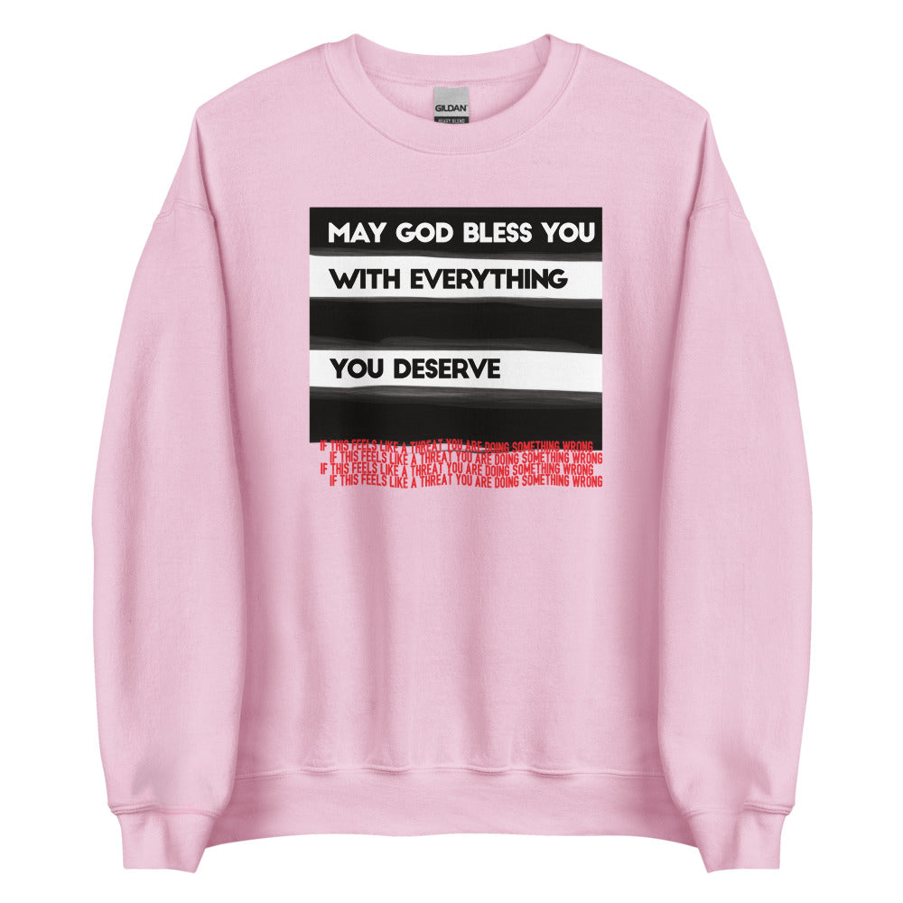 May God Bless You - BW&Red - Unisex Sweatshirt