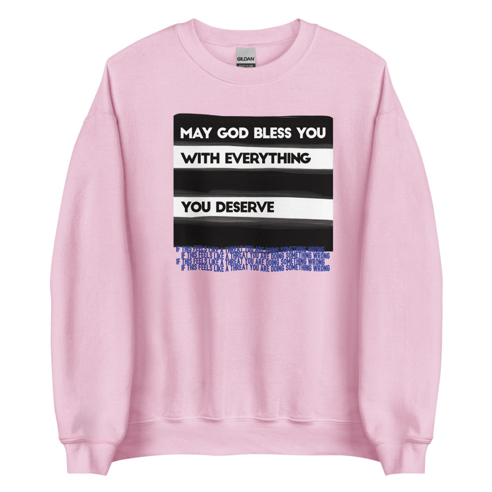 May God Bless You - BW&Blue - Unisex Sweatshirt