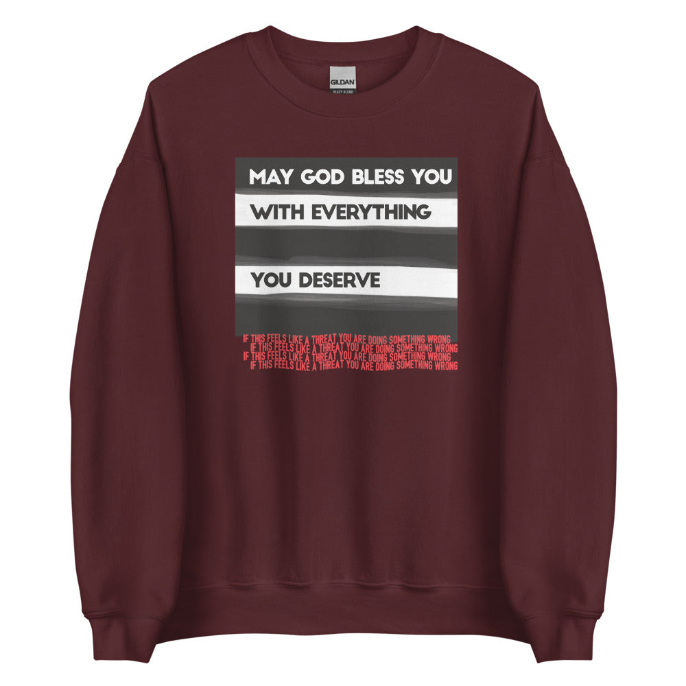 May God Bless You - BW&Red - Unisex Sweatshirt