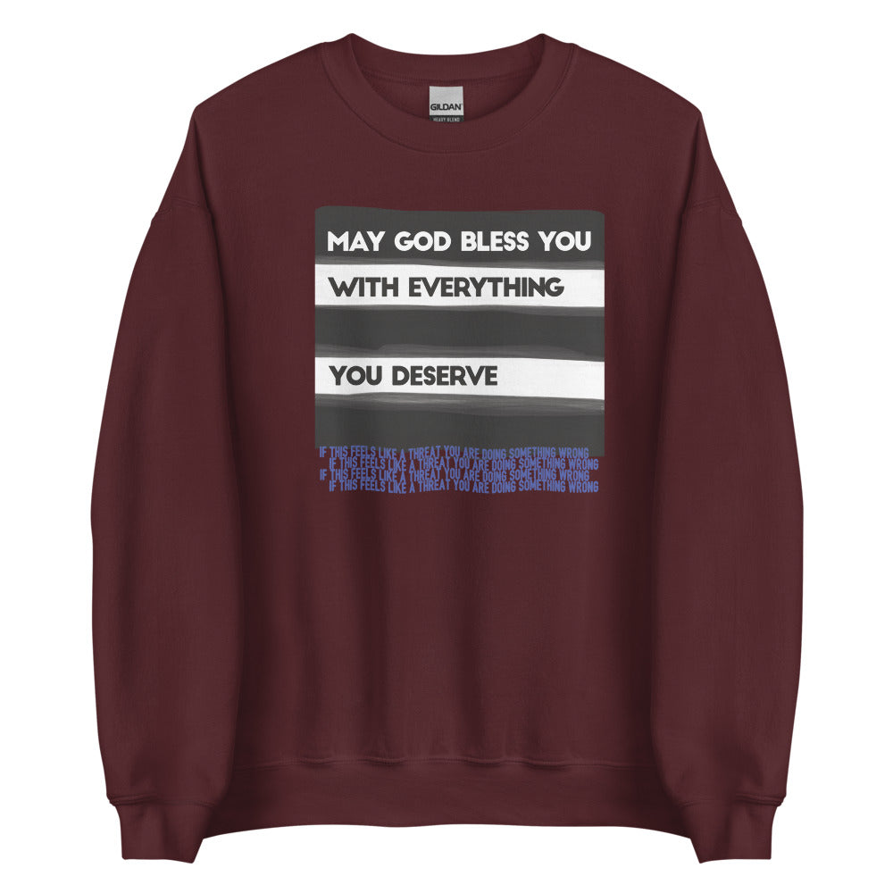 May God Bless You - BW&Blue - Unisex Sweatshirt