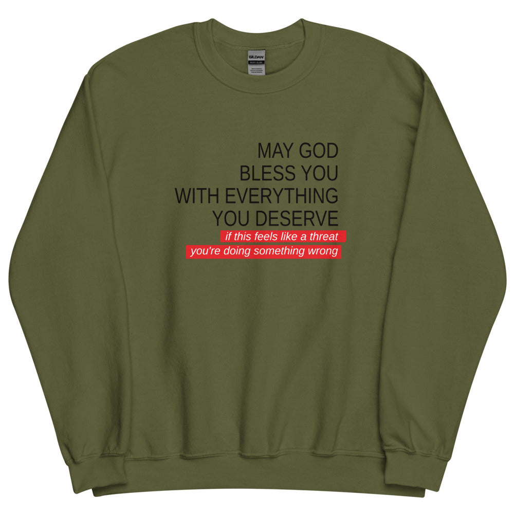 May God Bless You - Black&Red - Unisex Sweatshirt