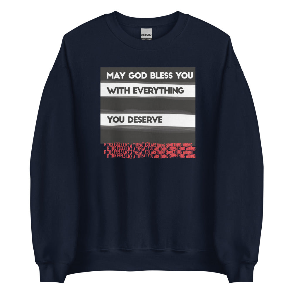 May God Bless You - BW&Red - Unisex Sweatshirt