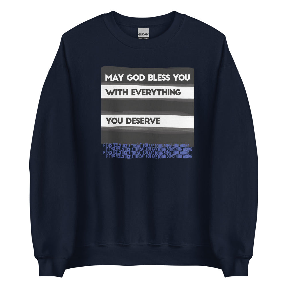 May God Bless You - BW&Blue - Unisex Sweatshirt