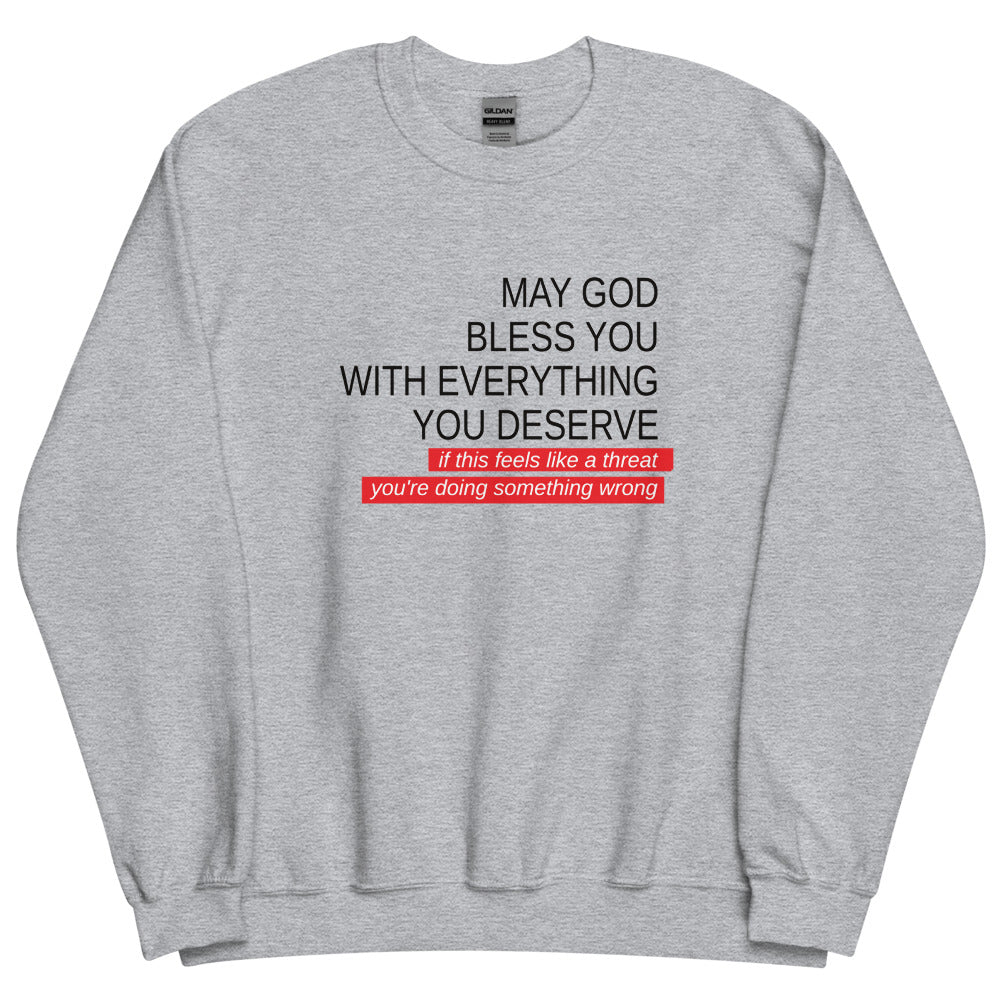 May God Bless You - Black&Red - Unisex Sweatshirt