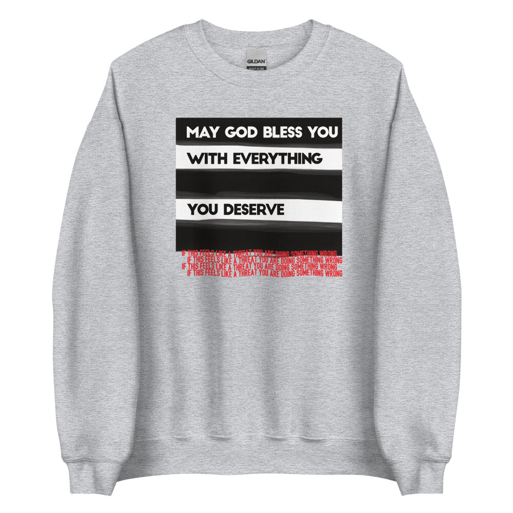 May God Bless You - BW&Red - Unisex Sweatshirt