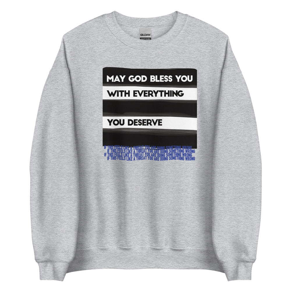 May God Bless You - BW&Blue - Unisex Sweatshirt