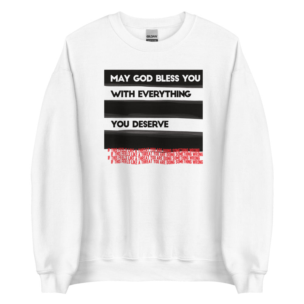 May God Bless You - BW&Red - Unisex Sweatshirt