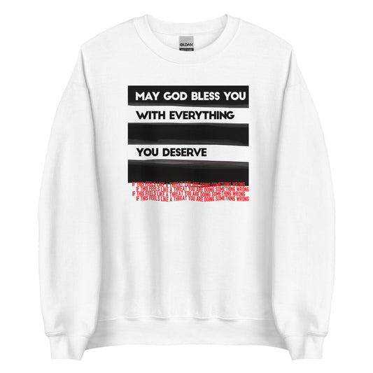 May God Bless You - BW&Red - Unisex Sweatshirt