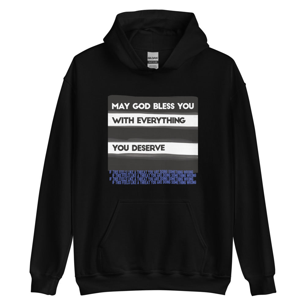 May God Bless You - BW&Blue - Unisex Hoodie