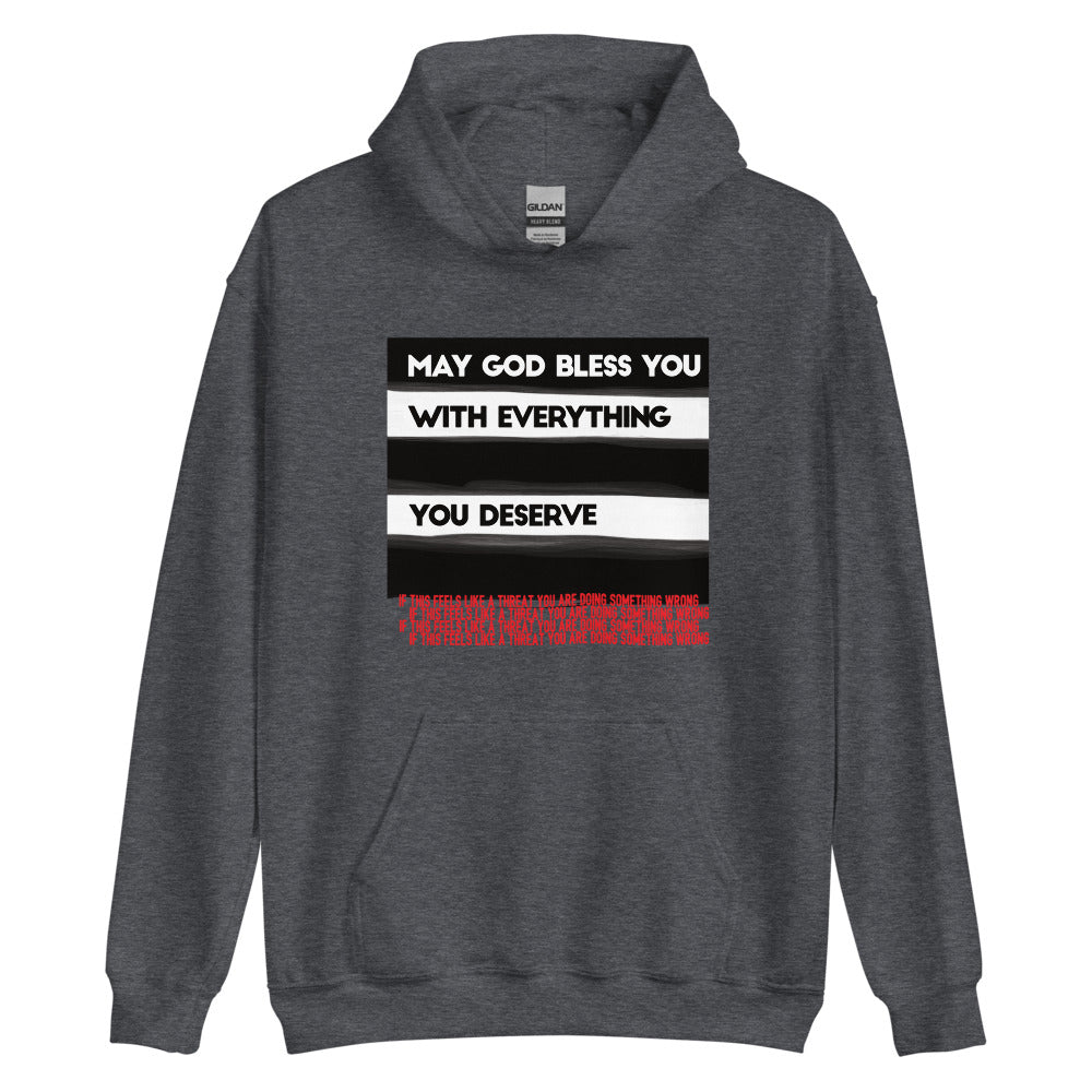 May God Bless You - BW&Red - Unisex Hoodie