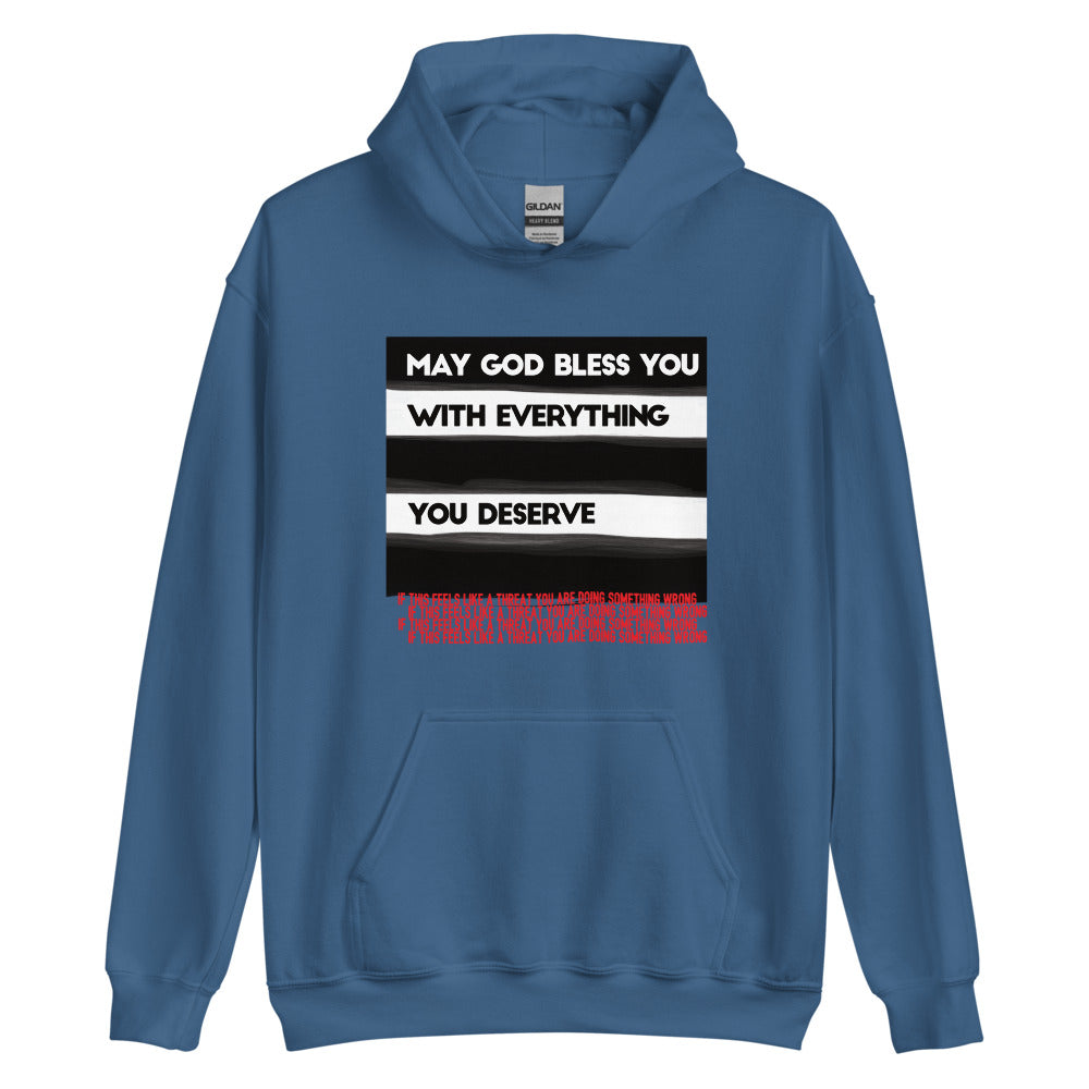 May God Bless You - BW&Red - Unisex Hoodie