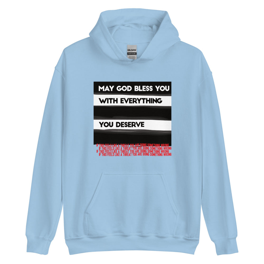 May God Bless You - BW&Red - Unisex Hoodie