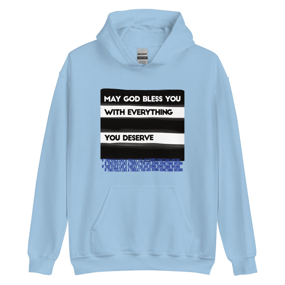 May God Bless You - BW&Blue - Unisex Hoodie