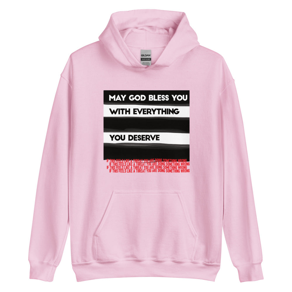 May God Bless You - BW&Red - Unisex Hoodie