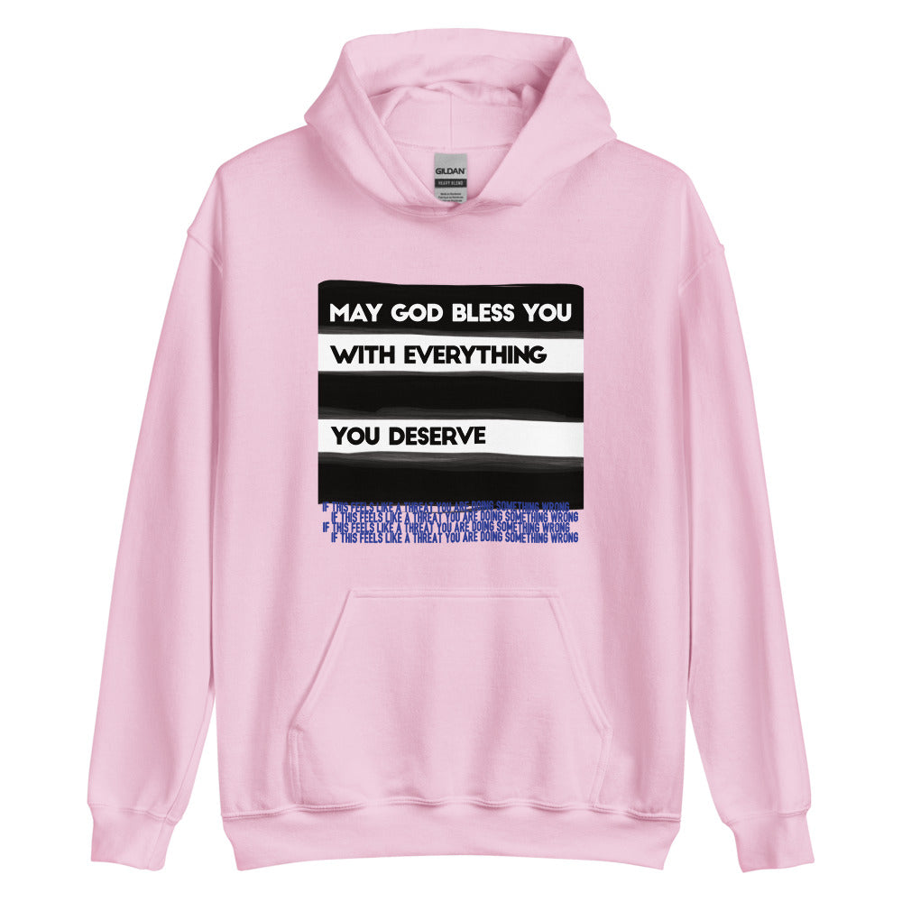 May God Bless You - BW&Blue - Unisex Hoodie