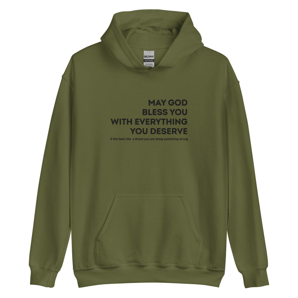 May God Bless You -  Embroidered Unisex Hoodie