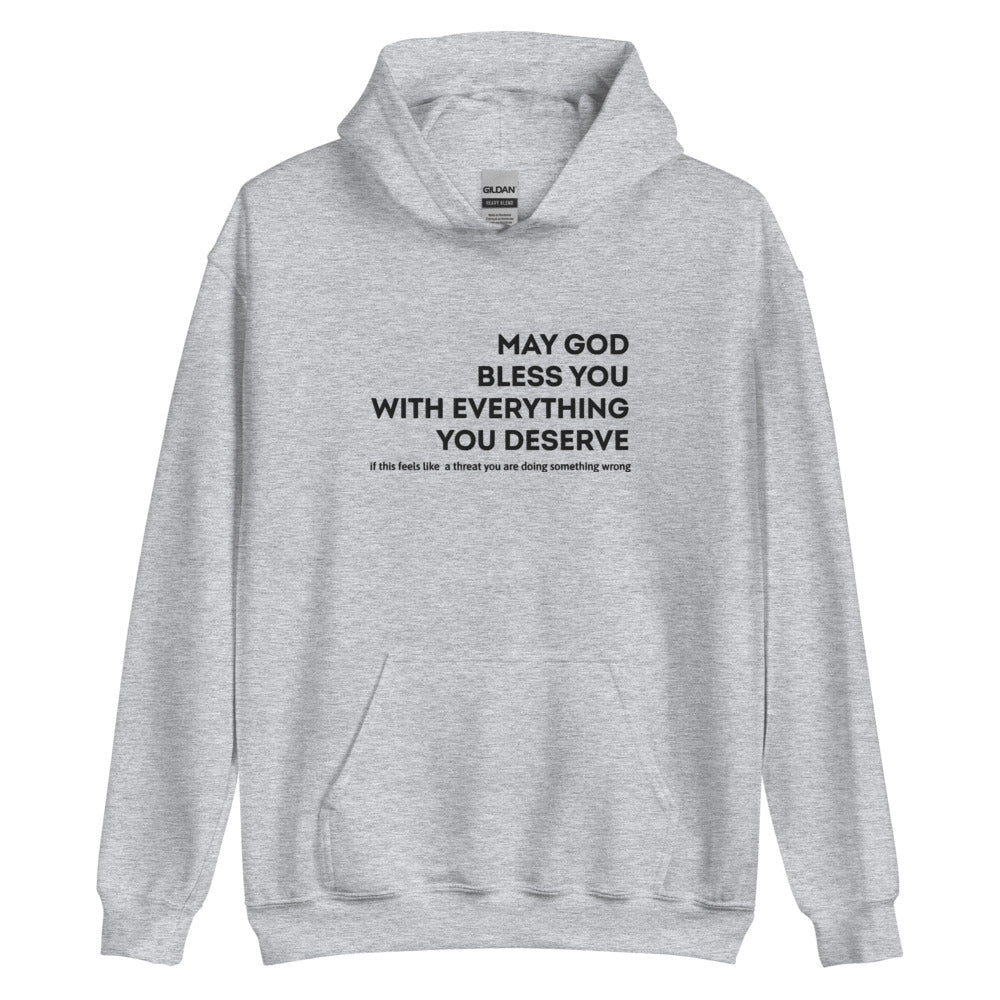 May God Bless You -  Embroidered Unisex Hoodie