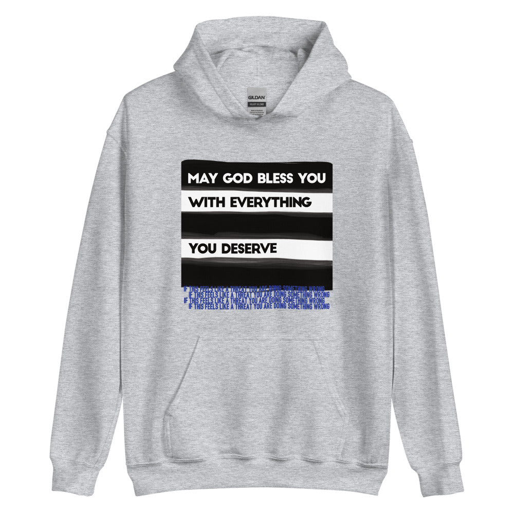 May God Bless You - BW&Blue - Unisex Hoodie