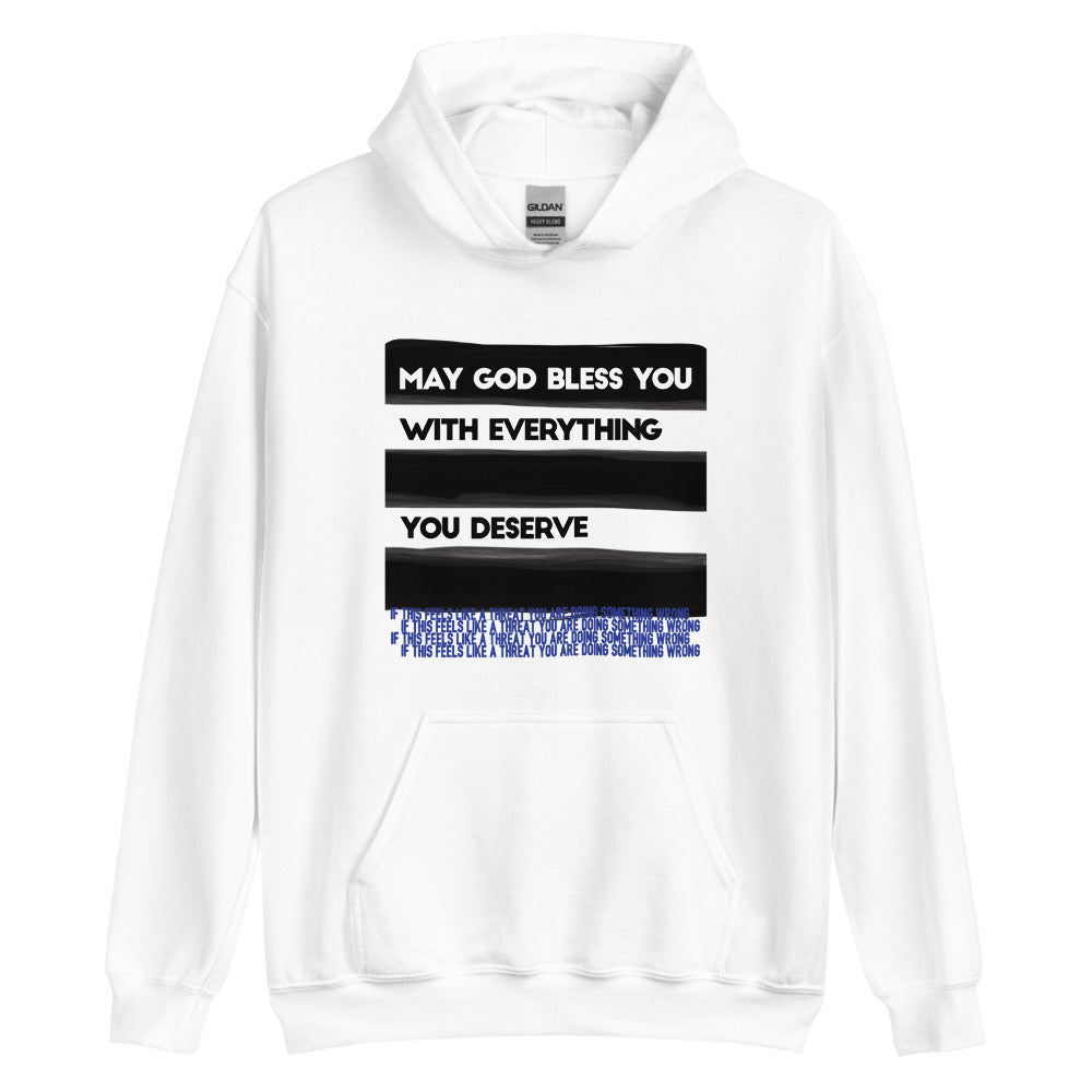 May God Bless You - BW&Blue - Unisex Hoodie