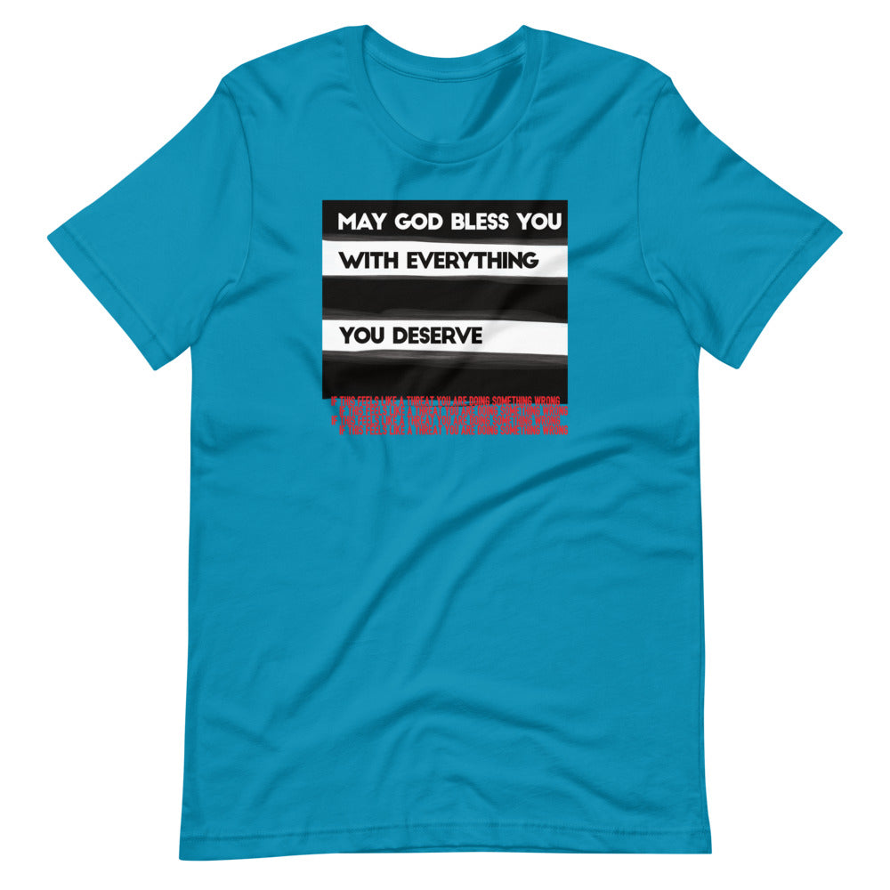 May God Bless You - BW&Red - Short-Sleeve Unisex T-Shirt