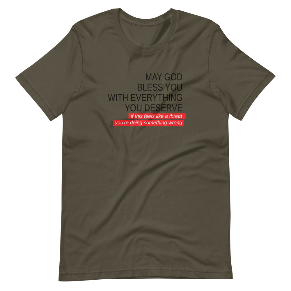 May God Bless You - Black&Red - Short-Sleeve Unisex T-Shirt