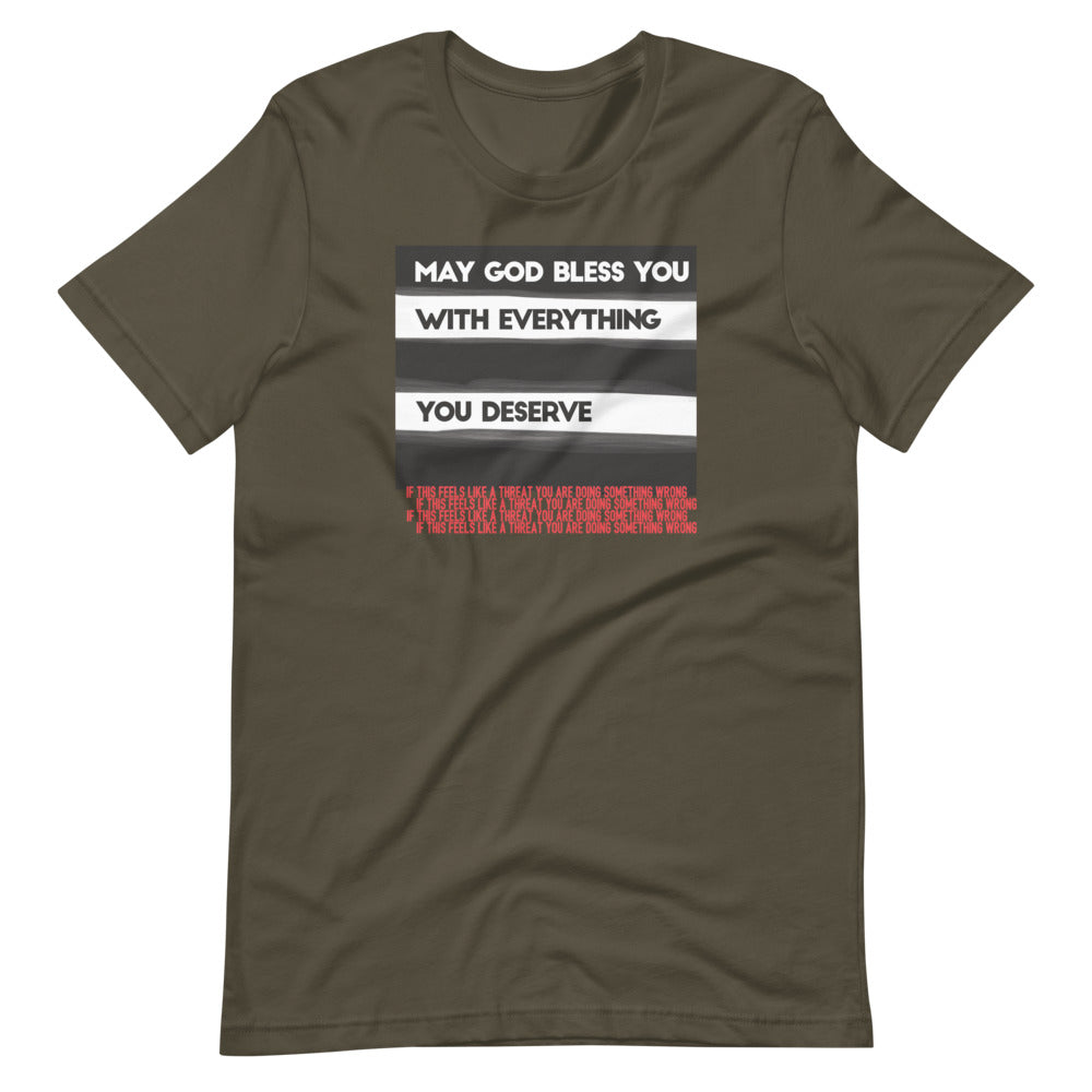 May God Bless You - BW&Red - Short-Sleeve Unisex T-Shirt