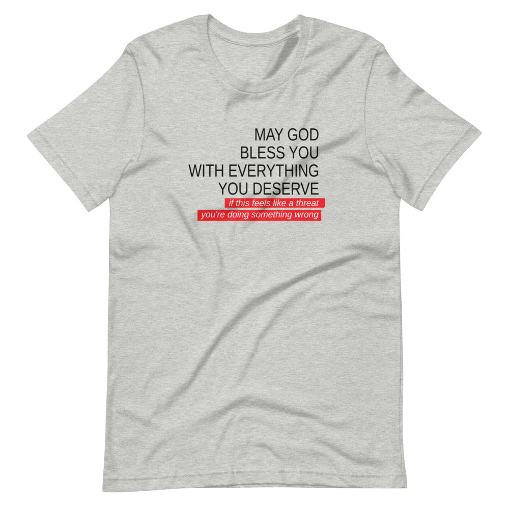 May God Bless You - Black&Red - Short-Sleeve Unisex T-Shirt