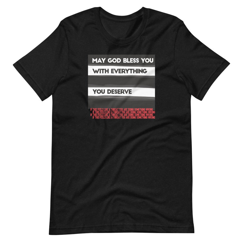 May God Bless You - BW&Red - Short-Sleeve Unisex T-Shirt