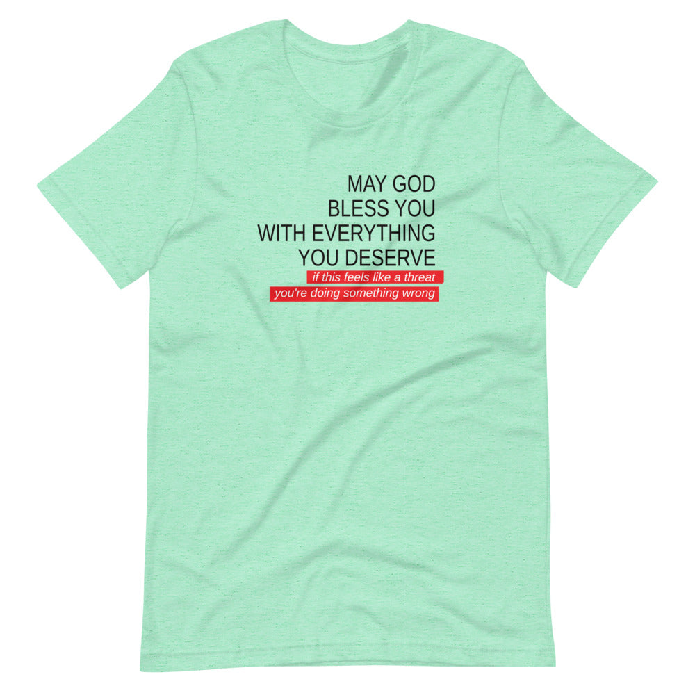 May God Bless You - Black&Red - Short-Sleeve Unisex T-Shirt