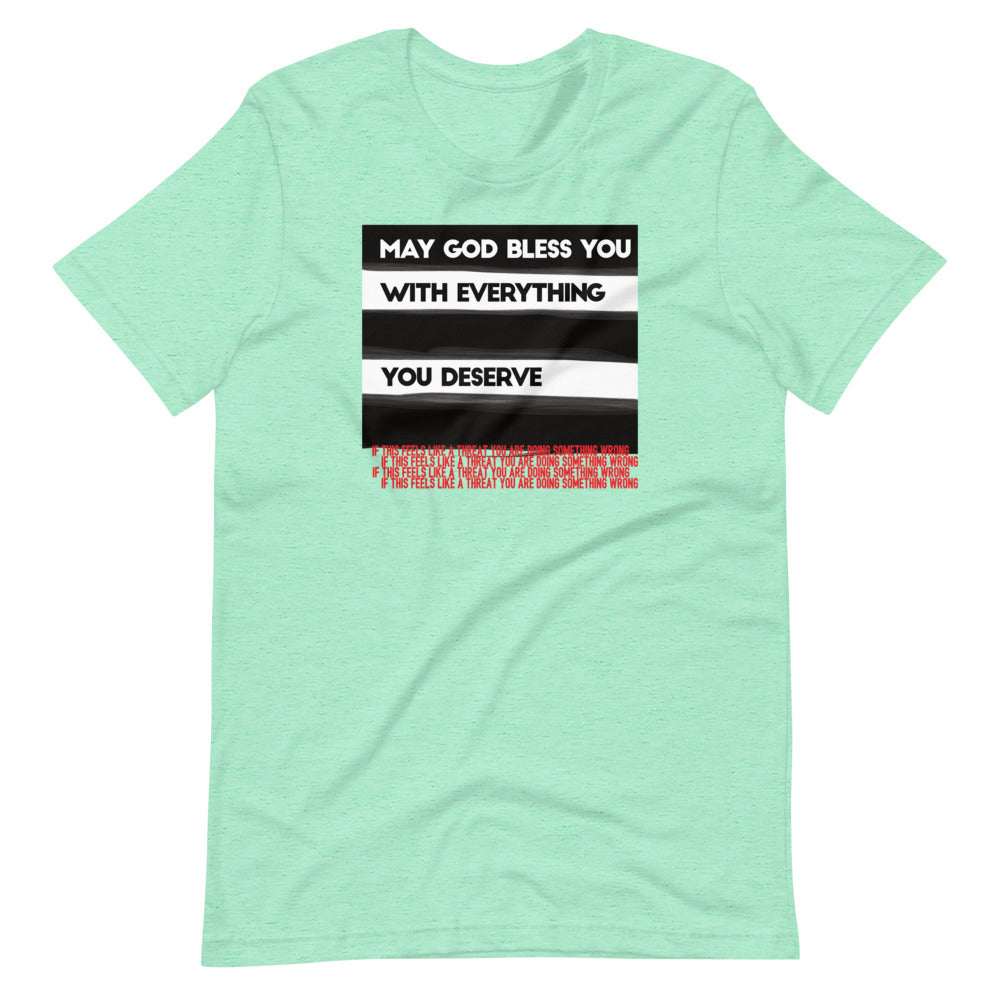 May God Bless You - BW&Red - Short-Sleeve Unisex T-Shirt