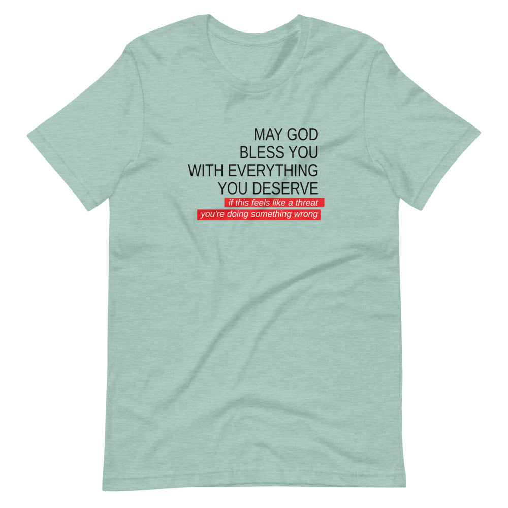 May God Bless You - Black&Red - Short-Sleeve Unisex T-Shirt