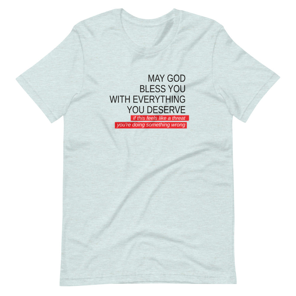 May God Bless You - Black&Red - Short-Sleeve Unisex T-Shirt