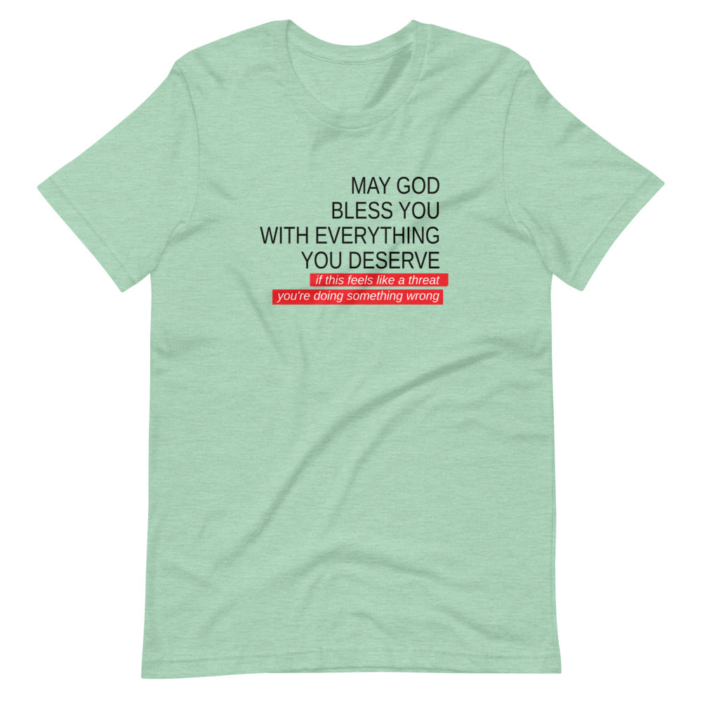 May God Bless You - Black&Red - Short-Sleeve Unisex T-Shirt