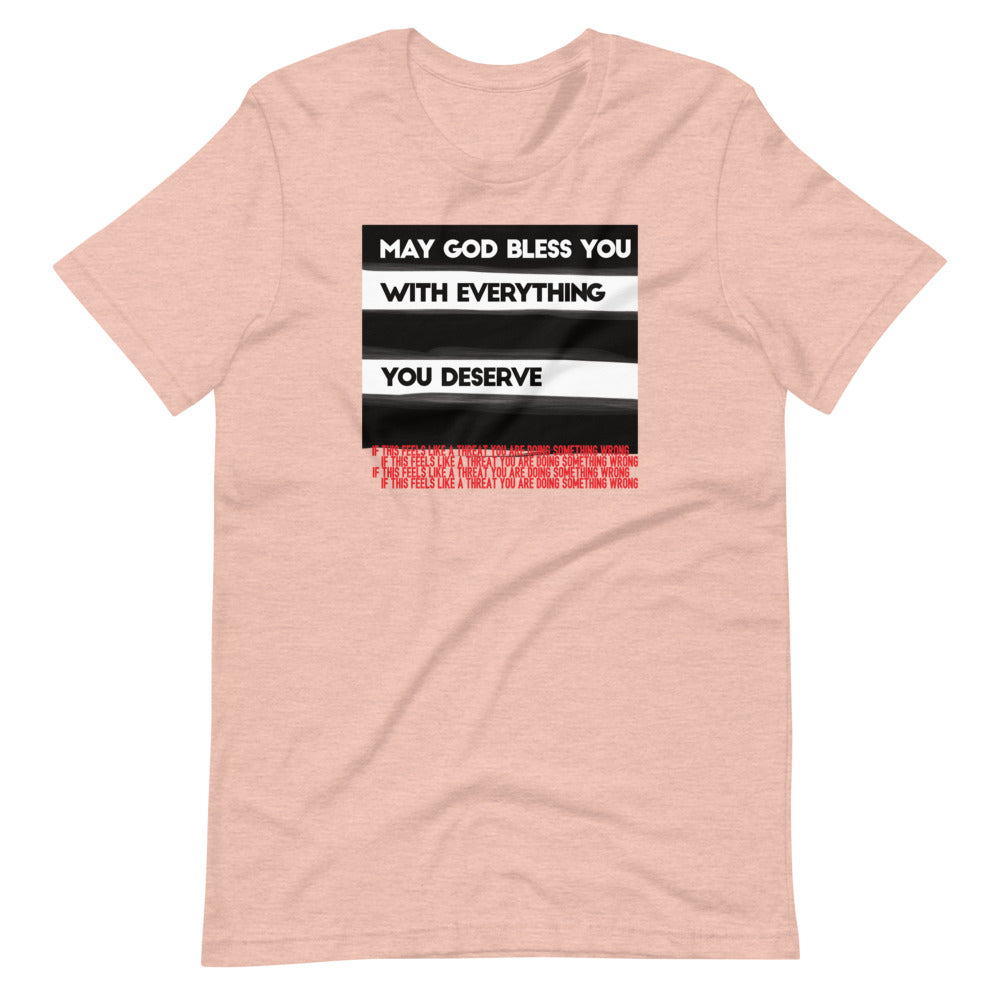 May God Bless You - BW&Red - Short-Sleeve Unisex T-Shirt