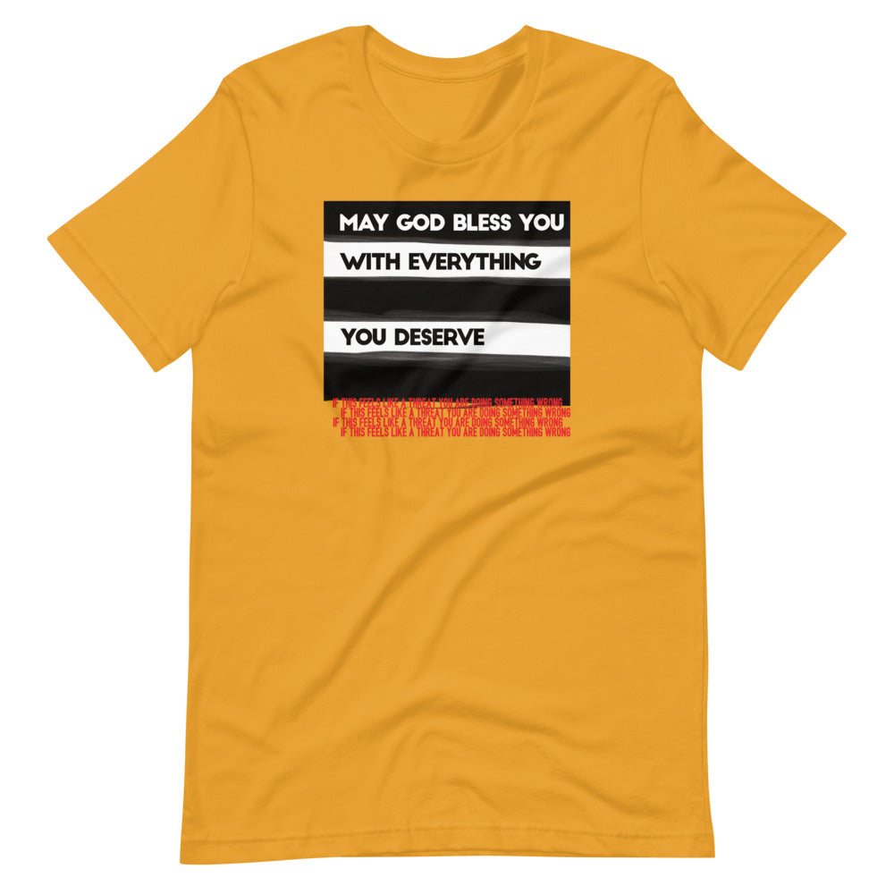 May God Bless You - BW&Red - Short-Sleeve Unisex T-Shirt