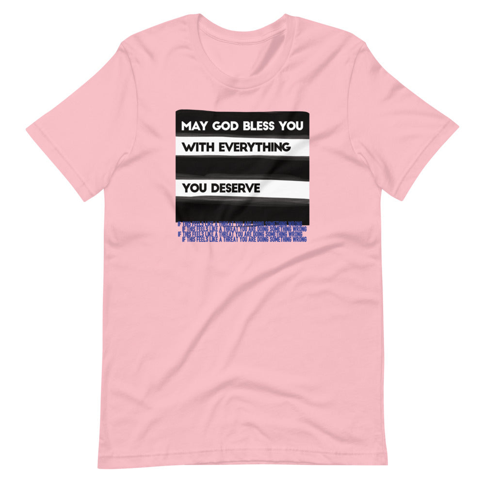 May God Bless You - BW&Blue - Short-Sleeve Unisex T-Shirt