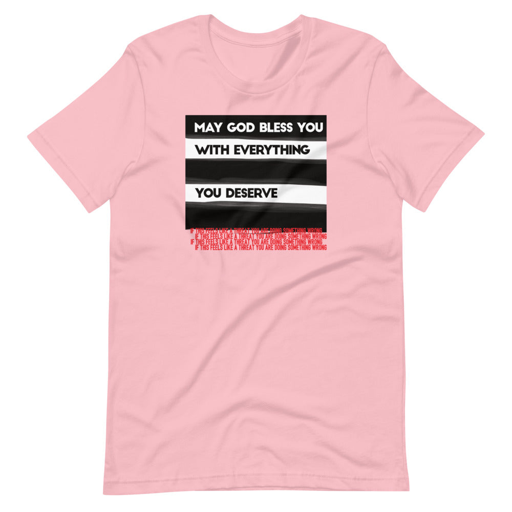 May God Bless You - BW&Red - Short-Sleeve Unisex T-Shirt