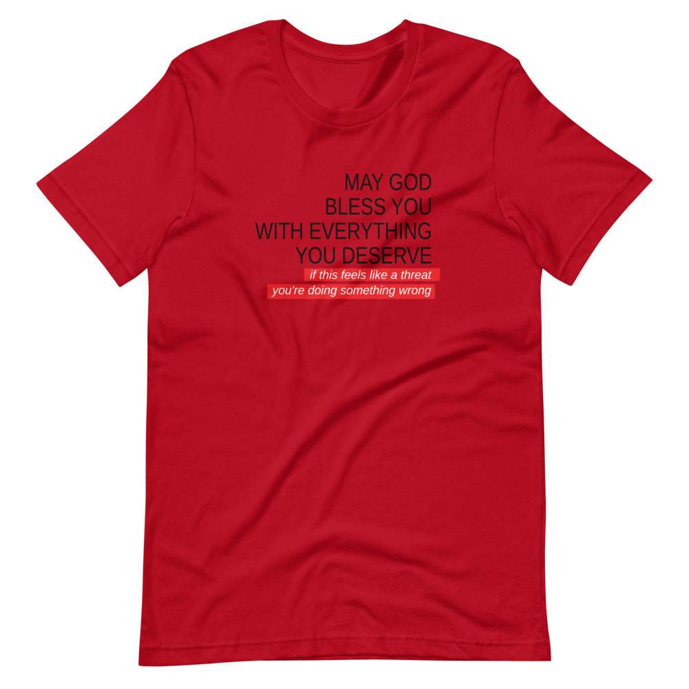 May God Bless You - Black&Red - Short-Sleeve Unisex T-Shirt