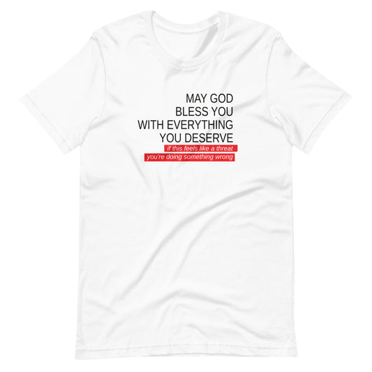 May God Bless You - Black&Red - Short-Sleeve Unisex T-Shirt