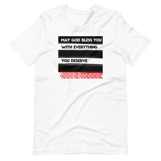 May God Bless You - BW&Red - Short-Sleeve Unisex T-Shirt