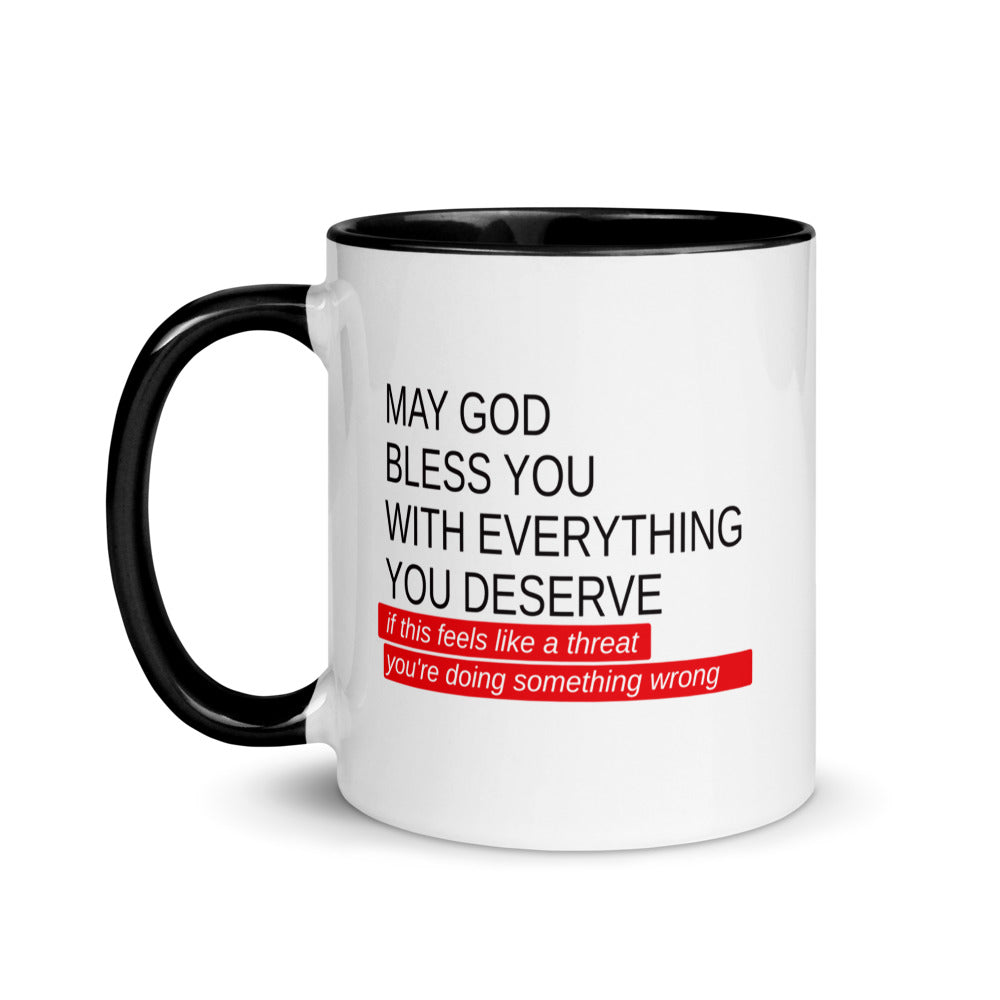 May God Bless You - Inner Red Mug