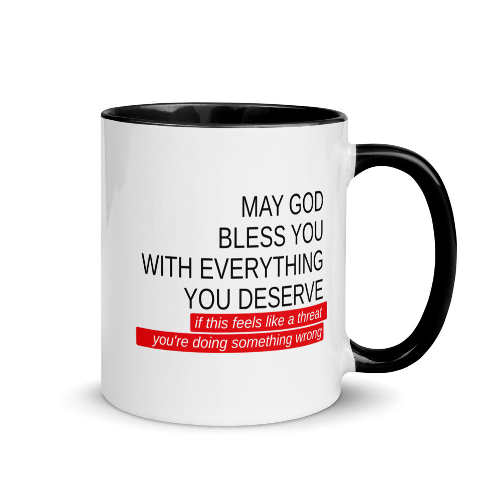 May God Bless You - Inner Red Mug