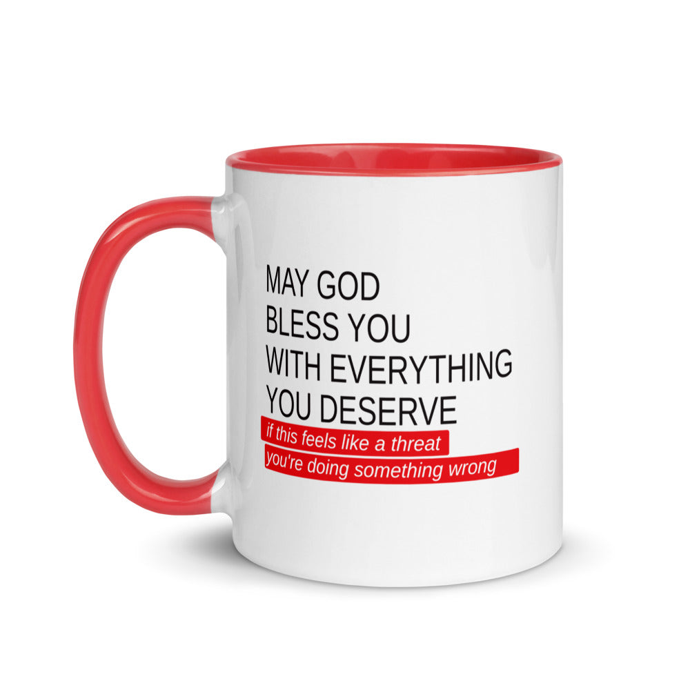 May God Bless You - Inner Red Mug