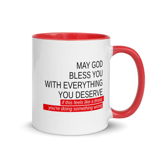 May God Bless You - Inner Red Mug